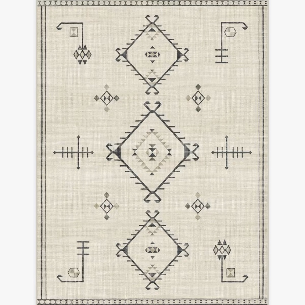 Ruggable 5'x7' Damali Black and White Rug (WITHOUT PAD)